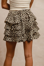 Leopard Denim Ruffle Shorts-Shorts-Bibi-Leopard-Small-Inspired Wings Fashion