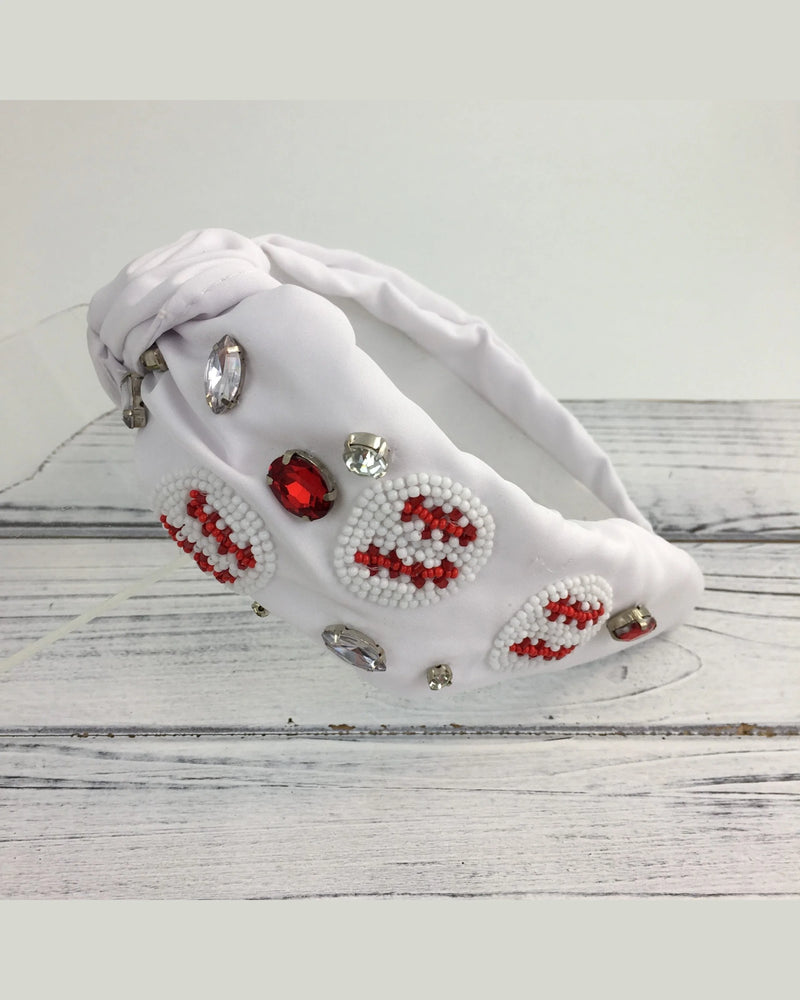 Beaded Baseball Headband-Headbands-Song Lily-Inspired Wings Fashion