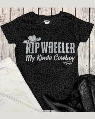 RIP My Kinda Cowboy Tee-T-Shirt-Bohemian Cowgirl-Small-Inspired Wings Fashion