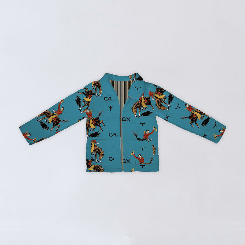 Lazy J Quilted Jacket-Coats & Jackets-Ida Mae-Teal-Small-Inspired Wings Fashion