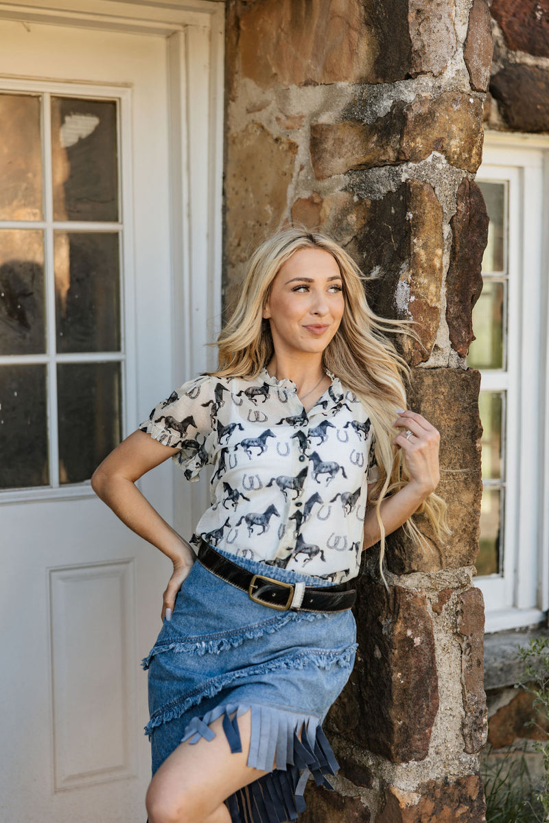 Georgia Blouse-Shirts & Tops-Tasha Polizzi-Cream-Small-Inspired Wings Fashion