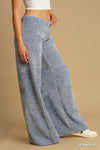 Wide Leg Soft Knit Pants-Pants-Umgee-Denim Blue-Small-Inspired Wings Fashion