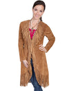 Boar Suede Maxi Coat-Coats & Jackets-Scully-Cinnamon-XS-Inspired Wings Fashion