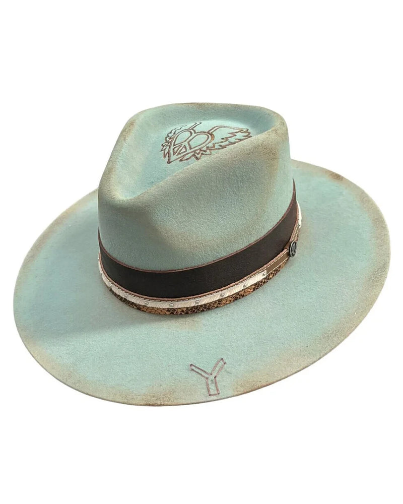 Rebel Wool Hat-Hats-Hatters Of America-Small-Aqua-Inspired Wings Fashion