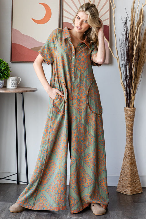 Reversible Jumpsuit-Jumpsuit-Oli & Hali-Teal/Rust-Small-Inspired Wings Fashion