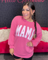 Mama Long Sleeve Top-Tops-Cezanne-Small-Hot Pink-Inspired Wings Fashion