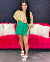 Loose Fit Shorts-Shorts-GeeGee-Small-Green-Inspired Wings Fashion