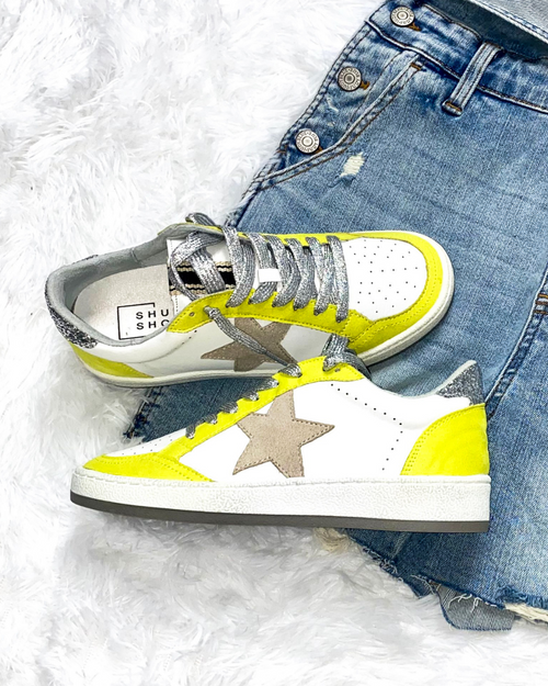 Paz Yellow Sneakers-Shoes-ShuShop Company-6-Inspired Wings Fashion