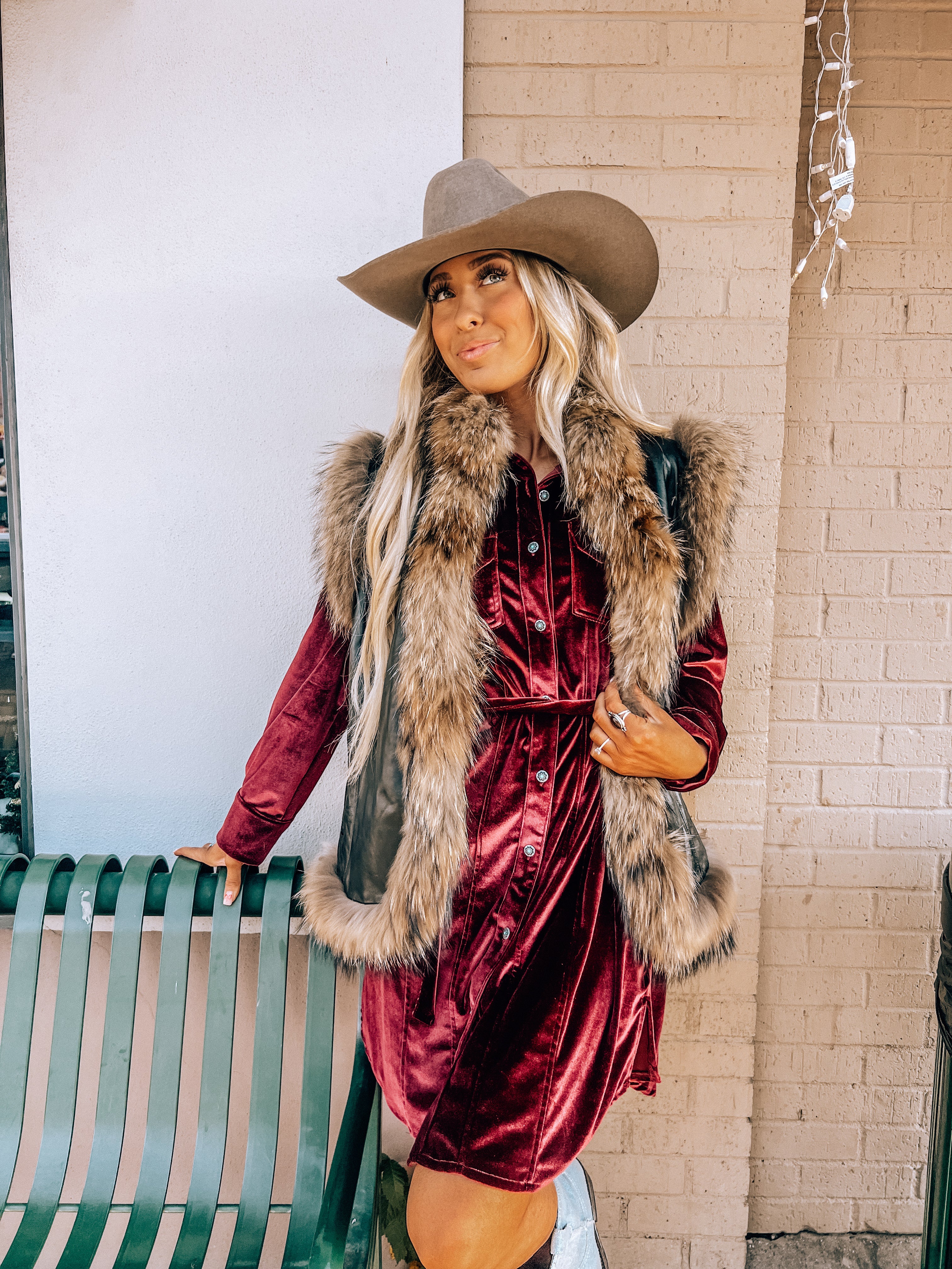 ameri vintage★ASYMMETRY FUR VEST B2B62E36-537F-4AD7-AEDC-