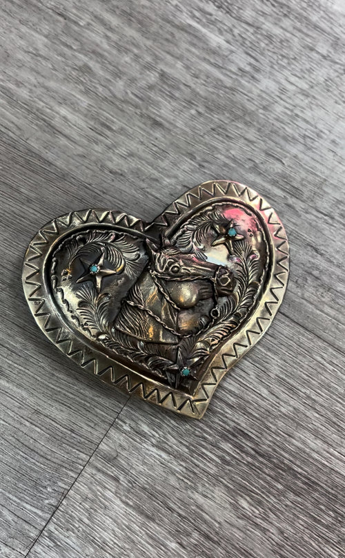 Heart & Horse Belt Buckle-Buckle-Barbosa Creations-Inspired Wings Fashion