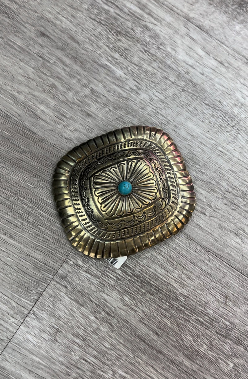 Turquoise Stone Belt Buckle-Buckle-Barbosa Creations-Inspired Wings Fashion