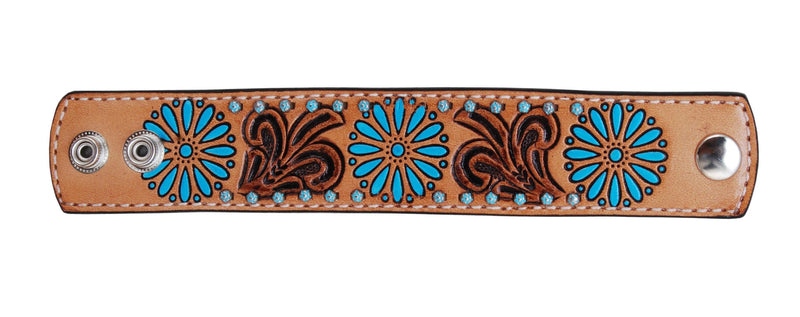Leather Cuff With Snaps-Cuff-Rafter T Ranch Company-Turquoise Zuni-Inspired Wings Fashion