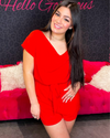 Red Belted Romper-Romper-Inspired Wings Fashion-Small-Inspired Wings Fashion