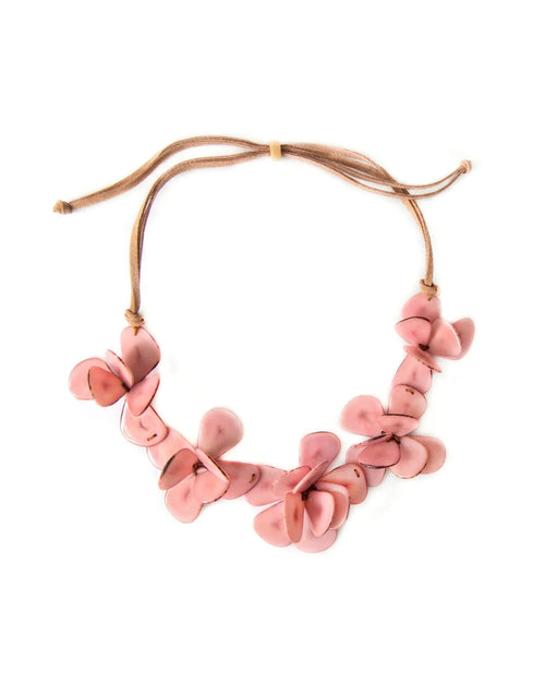 Florence Necklace-Necklaces-Tagua by Soraya-Pink-Inspired Wings Fashion