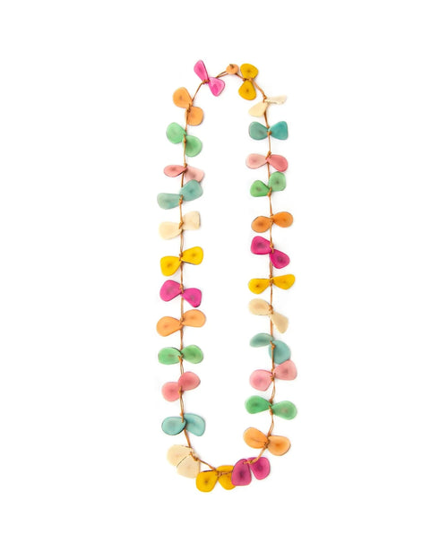 Tagua Slice Necklace-Necklaces-Tagua by Soraya-Multi Pastel-Inspired Wings Fashion