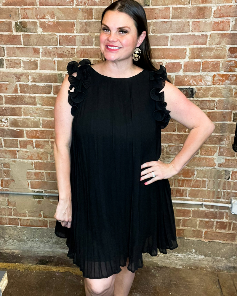 Solid Pleated Dress-Dress-Jodifl-Small-Pink-Inspired Wings Fashion