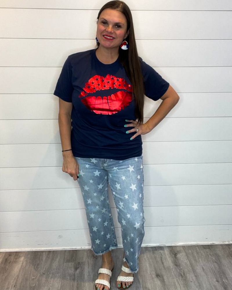 Star Print Cropped Straight Jeans-Jeans-Judy Blue-0(24)-Inspired Wings Fashion