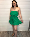 Strapless Ruffled Romper-Romper-Gilli-Small-Green-Inspired Wings Fashion