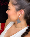 Texas Shaped Earrings-Earrings-Suzie Q USA-Black-Inspired Wings Fashion