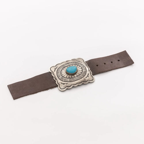 Turquoise Fluted Buckle-Buckle-J Alexander Rustic Silver-Inspired Wings Fashion