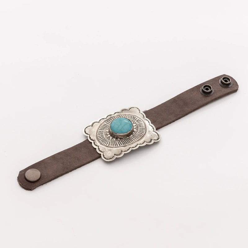 Scallop Turquoise Bracelet-Bracelets-J Alexander Rustic Silver-Inspired Wings Fashion