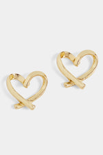 Heart Stud Earrings-Jewelry-tgbBRANDS:Coco+Carmen,Whispers-Gold-Inspired Wings Fashion