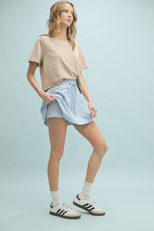 French Terry Flare Skirt-Skirt-Wishlist-Punch-Small-Inspired Wings Fashion