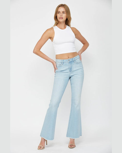 High Rise Flare Jeans-Jeans-MICA Denim-24-Inspired Wings Fashion