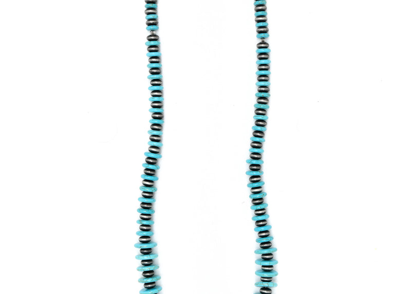 Faux Navajo Pearl Turquoise Necklace-Necklaces-West & Co-Inspired Wings Fashion