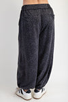 Animal Print Washed Terry Pants-Pants-Easel-Ash-Small-Inspired Wings Fashion