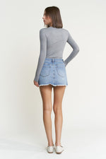 Denim Mini Skirt-skirt-MICA Denim-LT Blue-XS-Inspired Wings Fashion