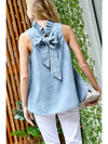 Ruffle Bow Top-Top-NoaBoa-LT Denim-Small-Inspired Wings Fashion