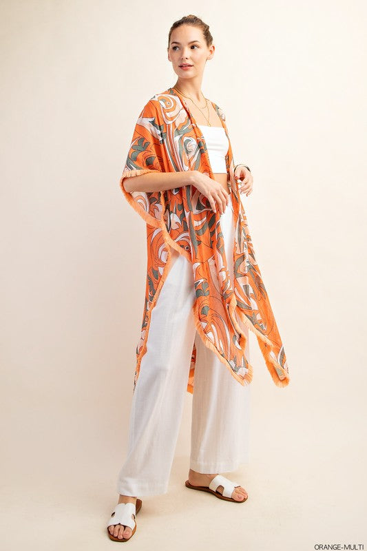 Fringe Trim Kimono-Kimono-Kori America-Sm/Md-Inspired Wings Fashion
