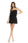 Strappy Pleated Romper-Romper-Naked Zebra-Small-Black-Inspired Wings Fashion