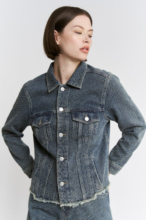 Embellished Jacket-Jacket-MICA Denim-Casal-XS-Inspired Wings Fashion