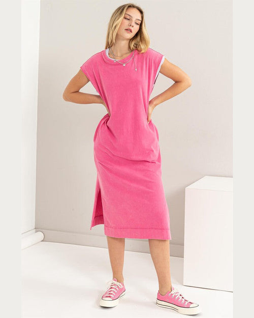 Comfy Sleeveless Midi Dress-Dresses-HYFVE-Small-Raspberry-Inspired Wings Fashion