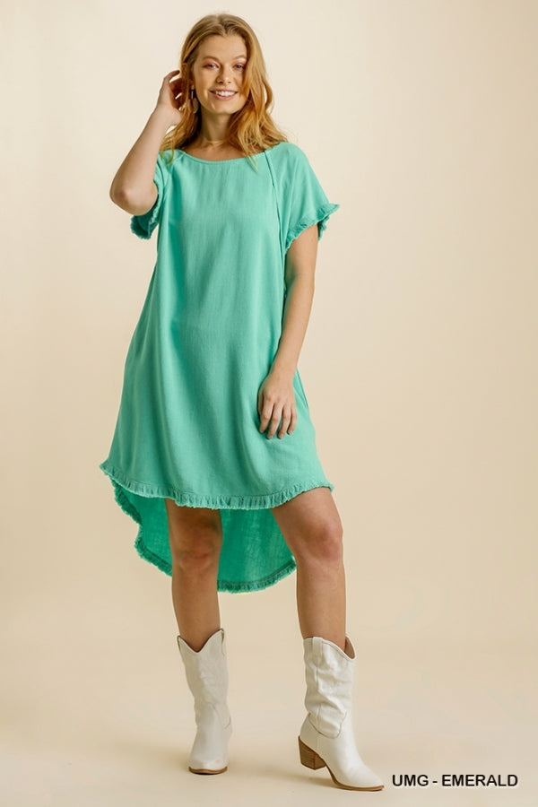 All You Need Midi Dress-Dresses-Umgee-Small-Emerald-Inspired Wings Fashion