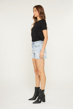 Super H Frayed Short-Shorts-MICA Denim-LT Blue-XS-Inspired Wings Fashion