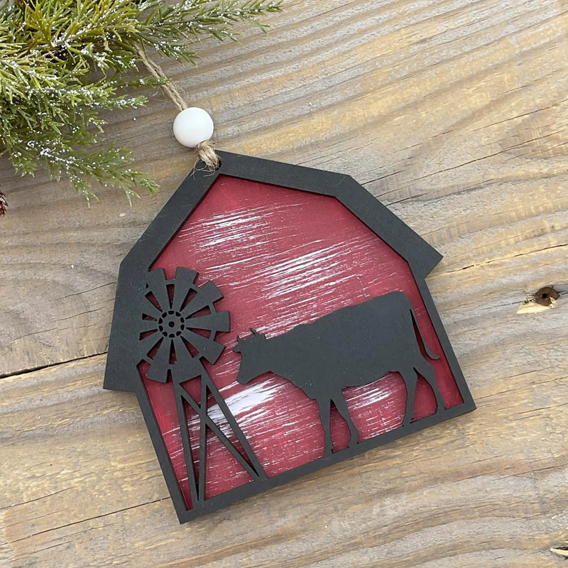 Christmas Wooden Ornaments-Holiday Ornaments-Willow's Corner-Windmill-Inspired Wings Fashion