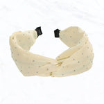 Tiny Bead Headband-headband-Suzie Q USA-Cream-Inspired Wings Fashion