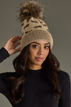 Horse Pom Beanie-Hat-Panache Apparel-Tan-O/S-Inspired Wings Fashion