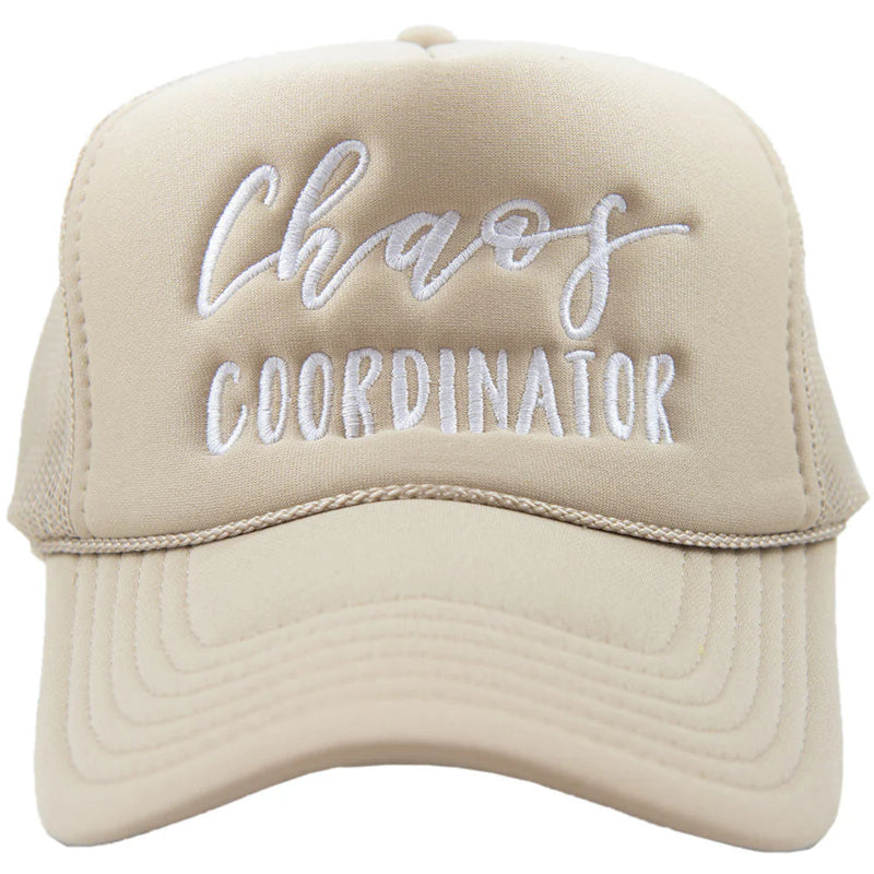 Chaos Coordinator Foam Trucker Hat-Hats-Katydid-Khaki-Inspired Wings Fashion