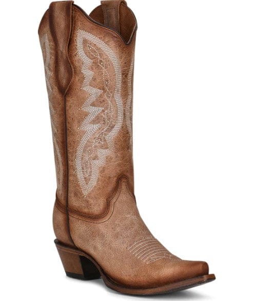 Embroidery & Studs Boots-Boots-Corral-Brown-6-Inspired Wings Fashion