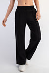 Scuba Pintuck Straight Pants-Pants-Rae Mode-Black-Small-Inspired Wings Fashion
