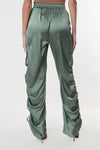 Smokeshow Satin Cargo Pants-Pants-cefian-Sage-Small-Inspired Wings Fashion