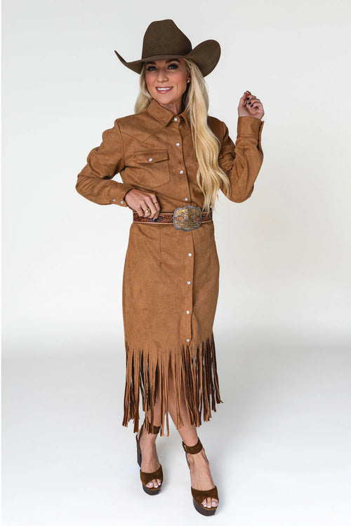 Annabelle Dress-Dress-Lovlei Ranch-Tan-Small-Inspired Wings Fashion