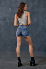 Mid Rise Studded Shorts-shorts-MICA Denim-Small-Inspired Wings Fashion