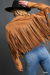 Faux Suede Fringe Jacket-Coats & Jackets-Umgee-Small-Black-Inspired Wings Fashion