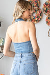 Denim Halter Vest-Vests-Veveret-Light Wash-Small-Inspired Wings Fashion