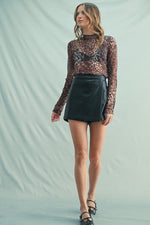 Mock Neck Leopard Top-Shirts & Tops-Wishlist-Leopard-Small-Inspired Wings Fashion